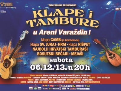Klape i tambure zajedno u Areni Varaždin, 06.12.2013.