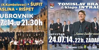 Klape na Stradunu - Brailć i klapa Intrade u Zadru, 24.07.2014.
