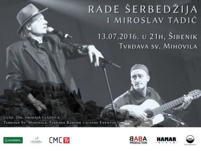 Rade Šerbedžija i Miroslav Tadić zajednički koncert, 13.07.2016., tvrđava Sv.Mihovila, Šibenik