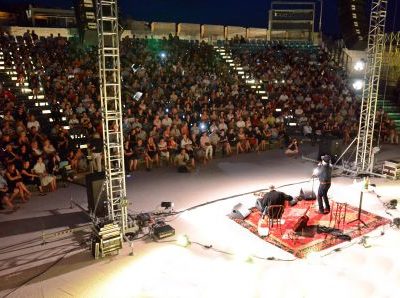 Rade Šerbedžija i Miroslav Tadić - sve je spremno za koncert u Šibeniku, 13.07.2016.